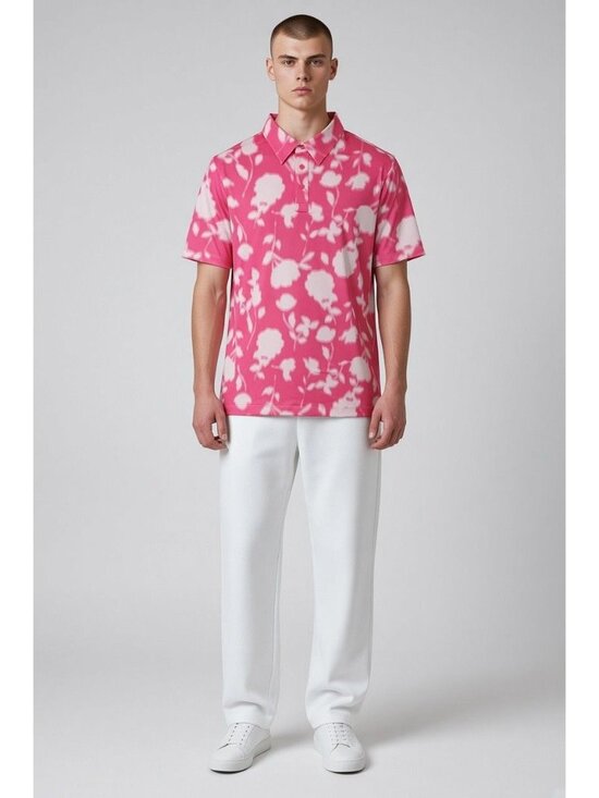 G/Fore Other - G/Fore Tie Dye Polo Shirt UPF 50+ Golf Style Pink & White Men's Medium New NWT